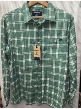 NWT Men’s Chubbies Flannel Button Down Shirt Sz Large